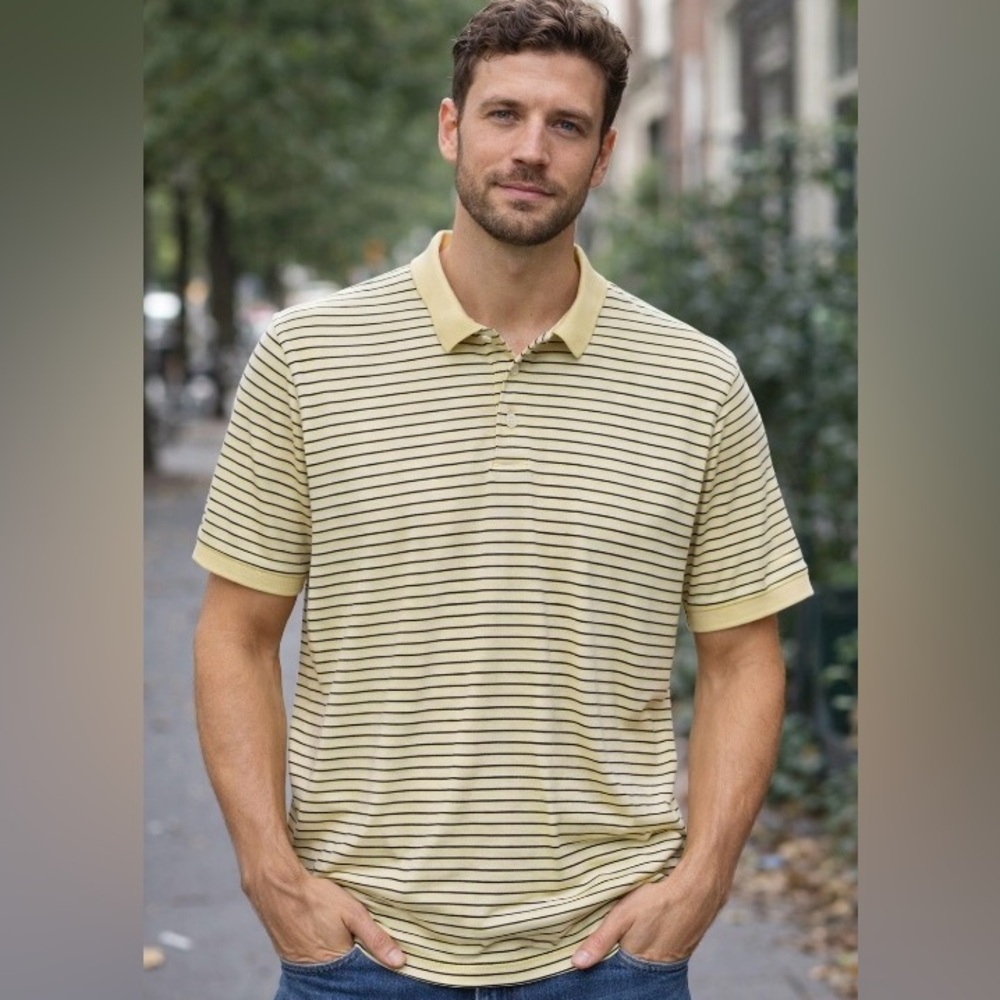 L.L.Bean Pima Cotton men's large size‎ polo shirt
